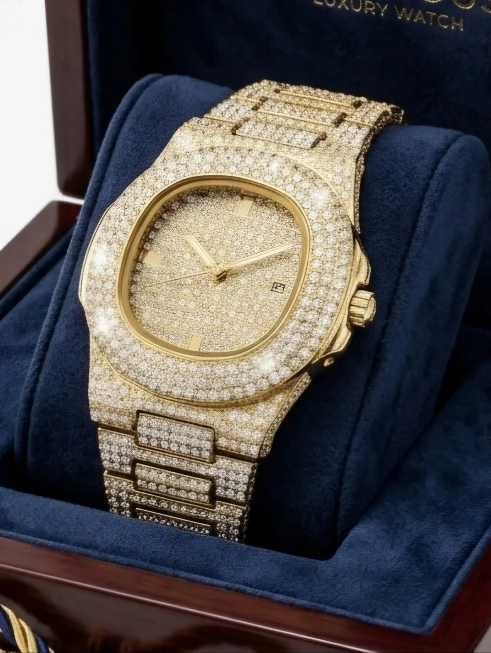 Iced Gold Watch